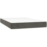 Box spring krevet s madracem tamnosivi 120 x 200 cm baršunasti | shoptok.hr