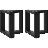 Furnova Noge kavne mizice T-oblika 2 kosa črna 30x25x(30-31) cm jeklo, (21915063) Cene