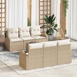  Sjedeća garnitura za vrt 7 kom. Bež poliratan 55.0 x 55.0 x 37.0 cm | Shoptok.si