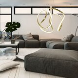 Toolight viseća stropna svjetiljka moderno led zlato + daljinski upravljač APP386-CP | shoptok.hr