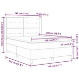 Box spring krevet Tamnozelena 140 x 200 cm Baršun - Tamnozelena 140 x 200 cm Prošiveno gumbima | shoptok.hr