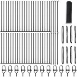 vidaXL Heksagonalna Ograda Siva 0.4x100 m Čelik, Ograda sa temeljnim pločama 13 kom Ø32mm 50cm Galvanizirani čelik | shoptok.hr