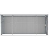vidaXL Zidno vrtno spremište sivo 118 x 382 x 178 cm pocinčani čelik | shoptok.hr