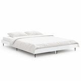 Maison Chic Posteljni okvir - Dvoposteljna postelja - Zakonska postelja visok sijaj bel 135x190 cm inženirski les-J15500, (21766020) | Shoptok.si