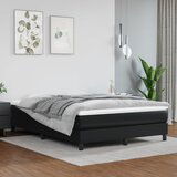 The Living Store Box spring postelja z vzmetnico črn 140x190 cm umetno usnje - Box Spring Postelja, (21520563) Cene