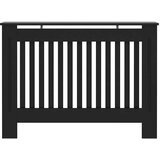 Pokrov za radijator crni 112 x 19 x 81,5 cm konstruirano drvo | shoptok.hr