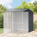 vidaXL Aviar za ptice Antracit 215x310x247 cm Jeklo | Shoptok.si