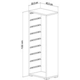 Hanah home višenamenska polica zola 9N white grey | ePonuda.com