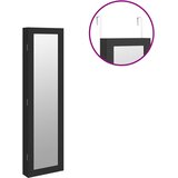  Zidni ormarić za nakit s ogledalom crni 30 x 8,5 x 106 cm | shoptok.hr