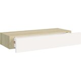 vidaXL zidne police s ladicama 2 kom hrast i bijele 60x23,5x10 cm MDF | shoptok.hr