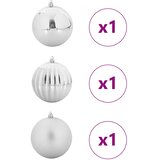  Božićna kugla set XXL 3 pcs Srebrno Plastika | shoptok.hr