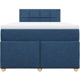 vidaXL Box spring postelja z vzmetnico modra 120x190 cm blago, (21307888) | Shoptok.si