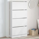 Ormarić za cipele s 4 preklopne ladice bijeli 80x21x163 5 cm | shoptok.hr