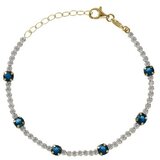 Victoria Cruz shine sapphire gold narukvica sa swarovski kristalima ( a4667-08dp ) | ePonuda.com