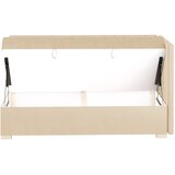 Ghado Bež kutni dječji krevet s prostorom za odlaganje s madracem 90x200 cm Snugi - | shoptok.hr