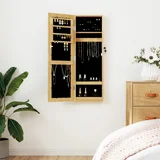vidaXL Zidni ormarić za nakit s ogledalom 30 x 8 5 x 90 cm