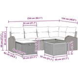  Vrtna garnitura - 4-dijelni set vrtnih sofa s jastučićima Bež Poli ratan | shoptok.hr