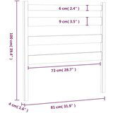  Posteljno vzglavje 81x4x100 cm trdna borovina, (20646078) | Shoptok.si