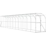  Kavez za piletinu uz zid Srebrna 600 x 150 x 215 cm | shoptok.hr