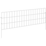  Ograda za vrt s kolčićima 24 pcs 95 x 30 cm Mesh Srebrna | shoptok.hr