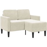 SOFA 2-sjed s ležaljkom u obliku slova L krem 125 cm baršun | shoptok.hr