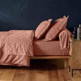 Douceur d intérieur Rožnato-oranžna napenjalna bombažna rjuha 180x200 cm Lina – | Shoptok.si