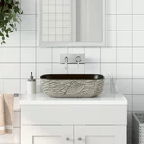 Nadgradni umivaonik sivo-crni 48 x 37,5 x 13,5 cm keramički