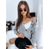 DStreet Sweter damski rozpinany WIKI jasnoszary | Shoptok.si