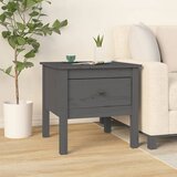  Bočni stolić sivi 50x50x49 cm od masivne borovine | shoptok.hr