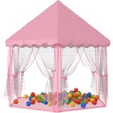 Šator za igru princeze s 250 loptica ružičasti 133 x 140 cm | shoptok.hr