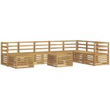  Set vanjskih sofa 9 kom. Bijela Čvrsto drvo akacije | shoptok.hr