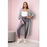 Kesi Włoski Sweater long cardigan grey