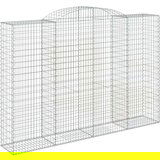 Obokane gabion košare 2 kosa 300x50x200/220 cm pocinkano železo | Shoptok.si