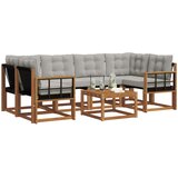  Set vanjskih sofa 7 kom. Prirodna i svijetlo siva | shoptok.hr