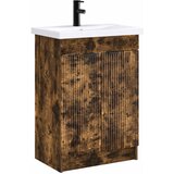 vidaXL Komplet pohištva za kopalnico Dimljen hrast 56 x 37,5 x 81 cm, (5000245898) | Shoptok.si