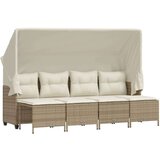  5-dijelni vrtni set sofa s jastucima bež od poliratana | shoptok.hr