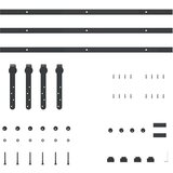 vidaXL Komplet drsnih vrat omarice 244 cm ogljikovo jeklo | Shoptok.si