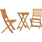 Bistro set za vrt 3 pcs Smeđa Čvrsto drvo akacije | shoptok.hr
