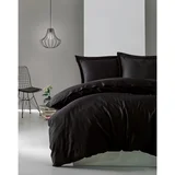crni satenski set posteljine xl