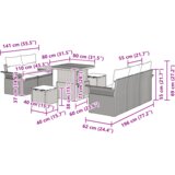 Vrtna sedežna garnitura z blazino 8 pcs Siva poli ratan, (5000154266) | Shoptok.si