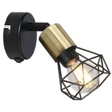 Lampa zidna E14 40W metal mreža 230V crna XARA I
