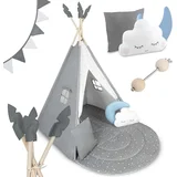 Tipi šotor za otroke NK -406 Nukido - siva, (21389279)