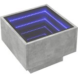  Noćni ormarić s beskonačnim LED siva boja betona 40x40x30 cm | shoptok.hr