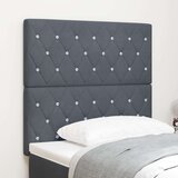 vidaXL naslon za glavu s kristalnim gumbima tamno sivi 100 cm luksuzni, naslon za glavu s kristalnim gumbima tamno sivi 200 cm luksuzni | shoptok.hr