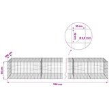  Gabion s žicom debljine 3 5 mm i mrežom 10x10 cm 700x100x50 cm - 100 cm 50 cm 700 cm | shoptok.hr