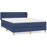 Maison Chic Box spring postelja - Vzmetna postelja z vzmetnico modra 140x190 cm blago SL1137, (21889879) | Shoptok.si