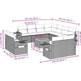  12-dijelni set vrtnih sofa od poliratana s jastucima bež | shoptok.hr