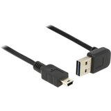 Delock USB 2.0 priključni kabel [1x USB 2.0 vtič A - 1x USB 2.0 vtič Mini-B] 2 m črn obojestransko uporaben vtič\, v, (20416282) | Shoptok.si