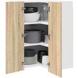 vidaXL viseći ormarić zidne riga sonoma hrast i bijela 57 x 57 x 80 cm | shoptok.hr