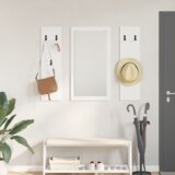 vidaXL Nadwyčajna obešalnik za plašče Bela 96 x 1.5 x 90 cm | Shoptok.si